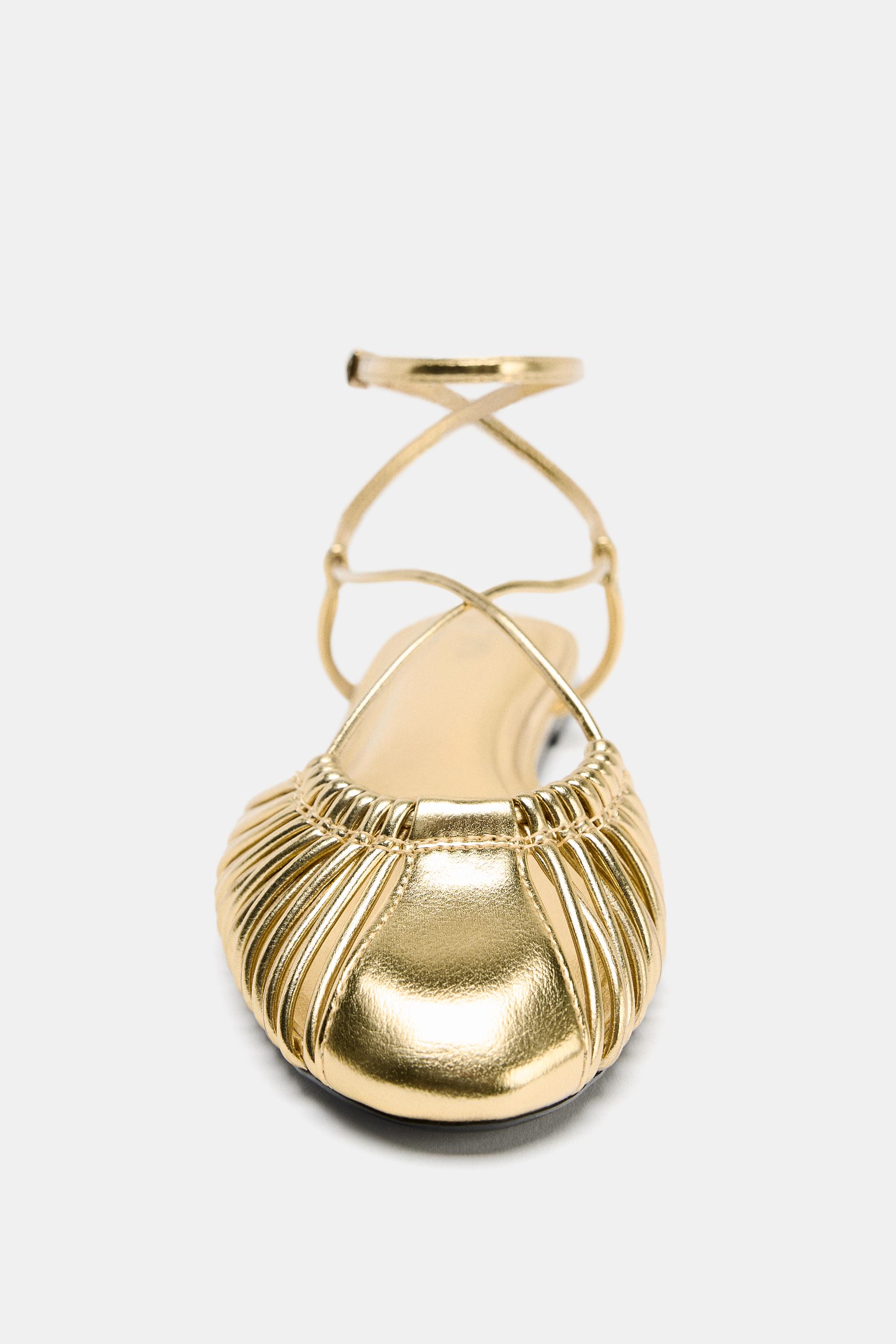 METALLIC STRAPPY FISHERMAN SANDALS