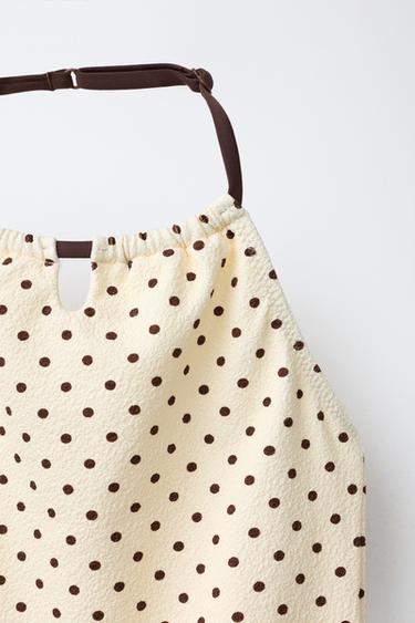 6-14 ANS/ MAILLOT DE BAIN HALTER À POIS - Écru de Zara - Image 2
