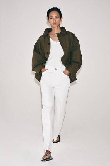 VESTE À POCHES ZW COLLECTION - Kaki de Zara - Image 4