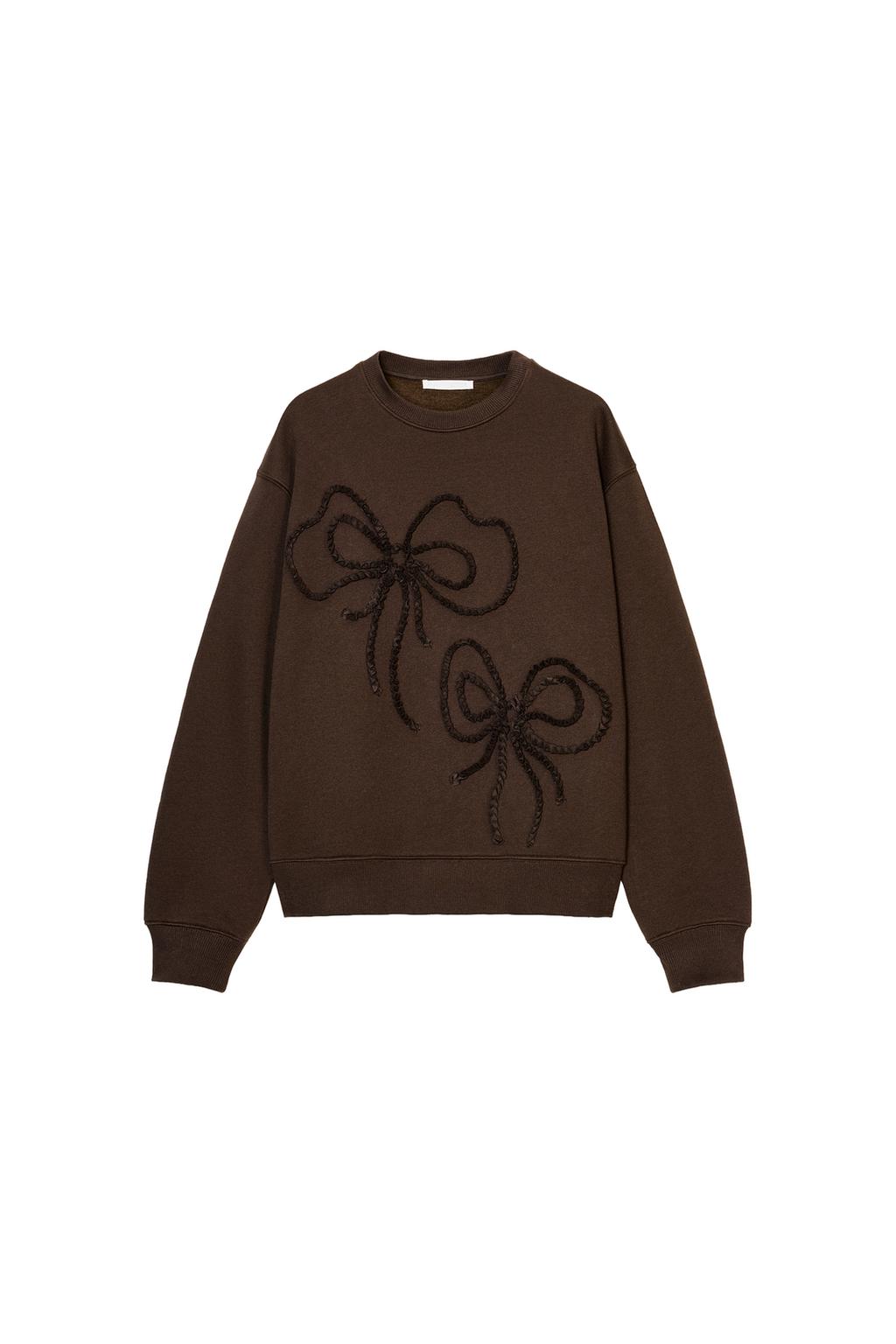 EMBOSSED BOW SWEATSHIRT - image 3