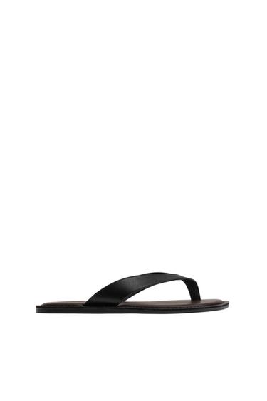 Zara STRAPPY SANDALS - Burgundy Red