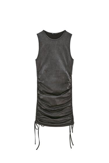 SEAMLESS DRESS WITH GATHERED DETAILS