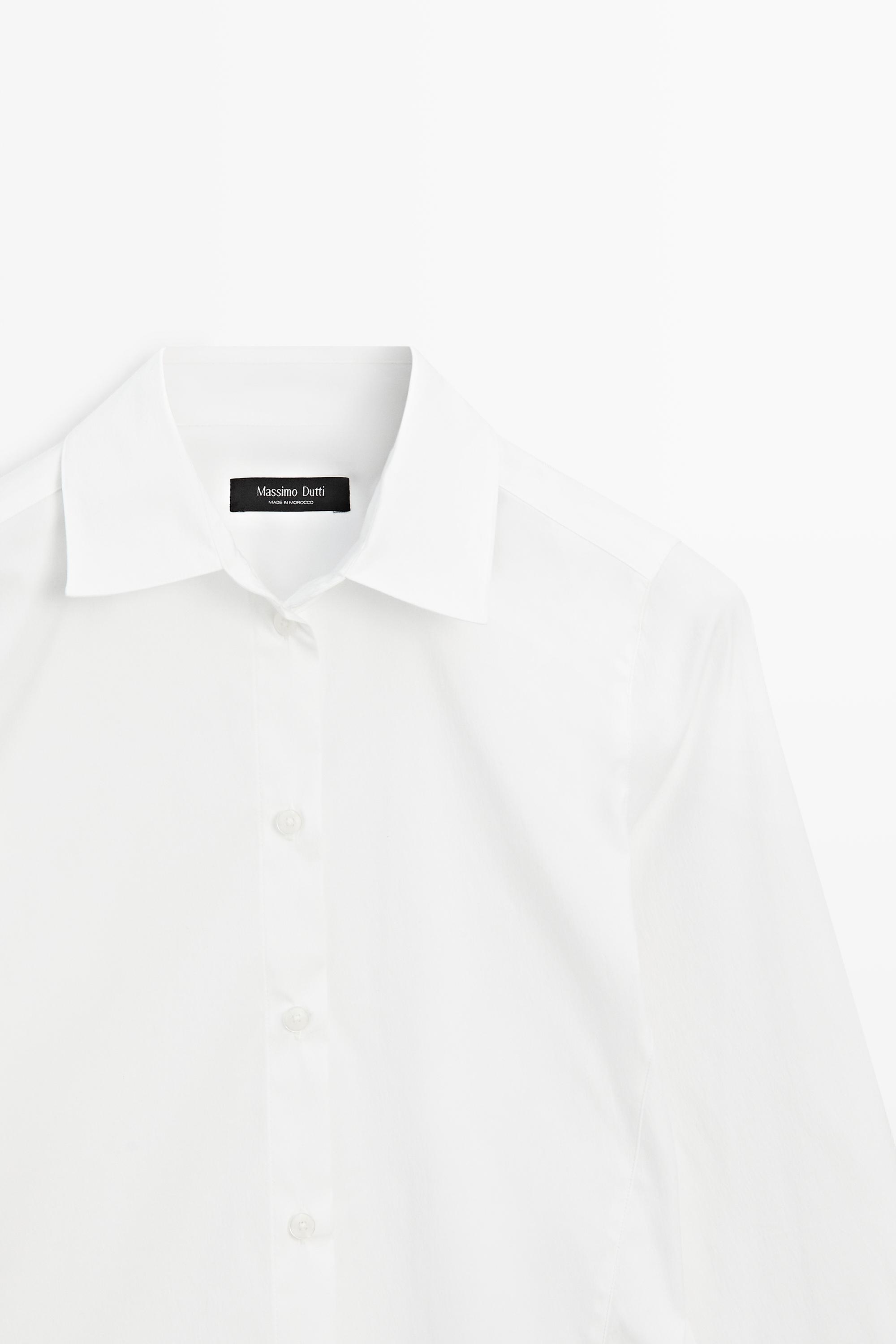 Chemise en popeline de coton mélangé