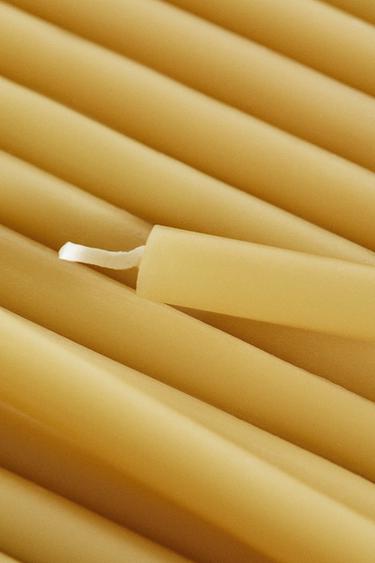 PACK OF THIN DECORATIVE CYLINDRICAL CANDLES (PACK OF 10) - Ecru by Zara - Image 7
