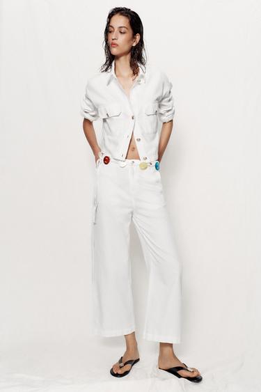 GOLD BUTTON JACKET - White by Zara