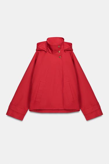 CAZADORA CRUZADA ZW COLLECTION - Rojo de Zara