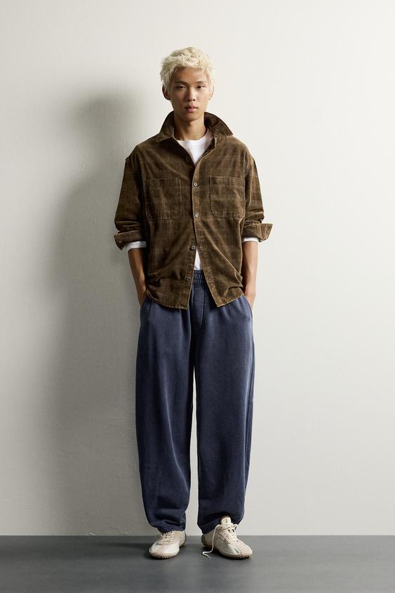 Zara BALLOON-FIT SWEATPANTS - Light blue - Image 0