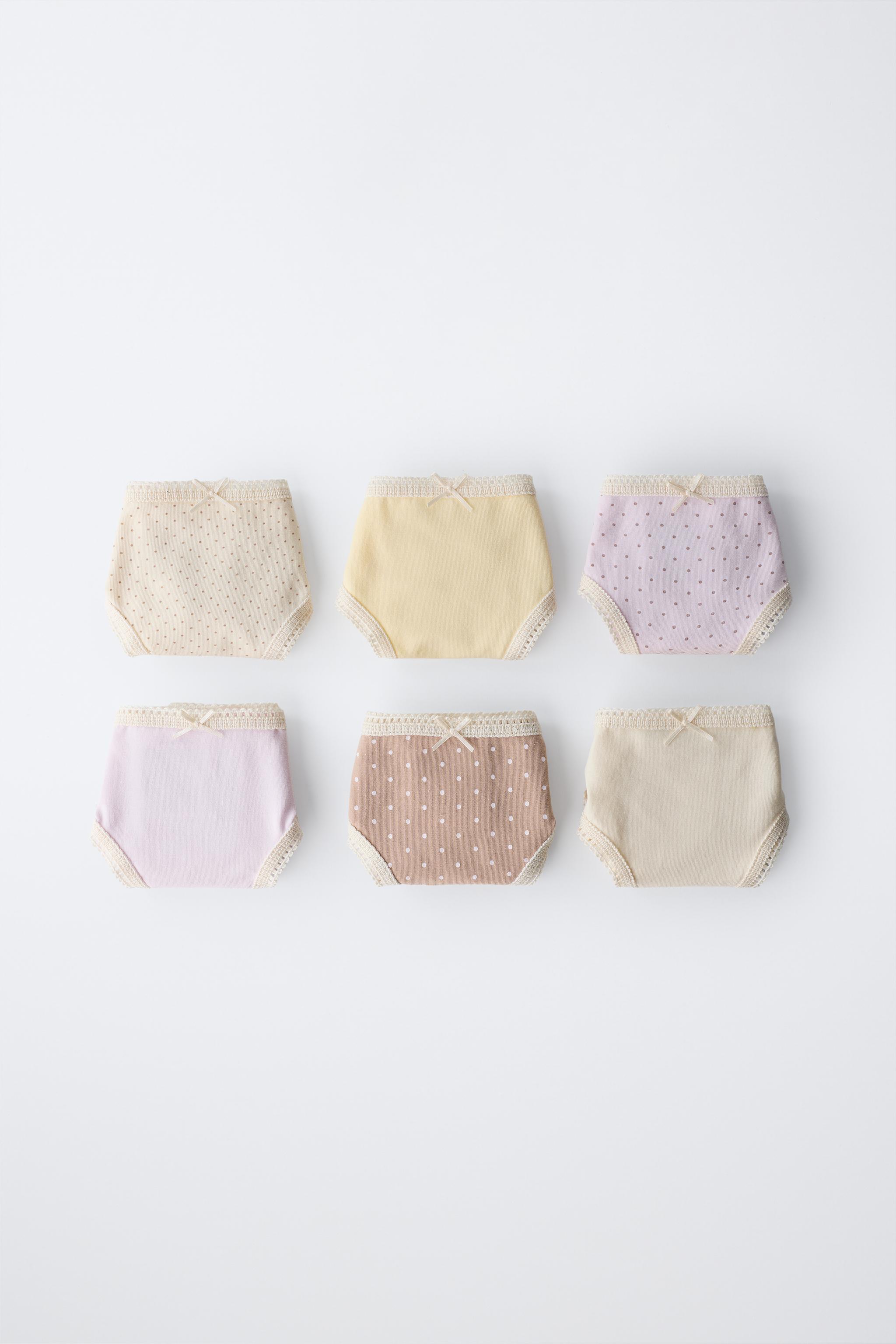 6- ANS/ LOT DE SIX CULOTTES À POIS