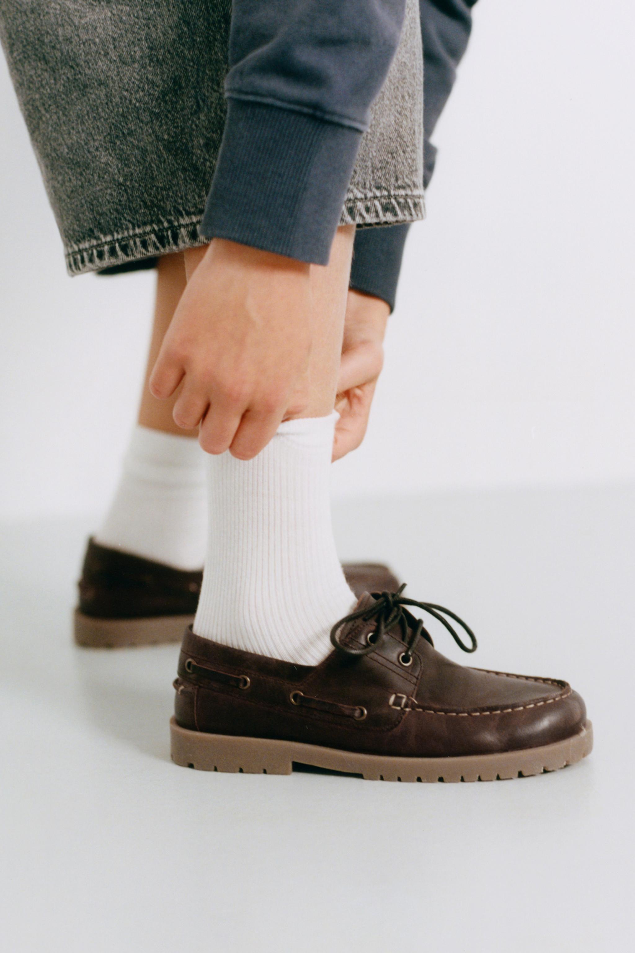 Storiesz - Leather Deck Shoes - Brown