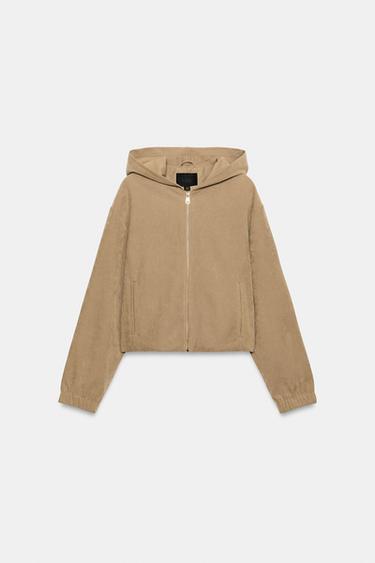JAQUETA COM CAPUZ - Camel-médio da Zara