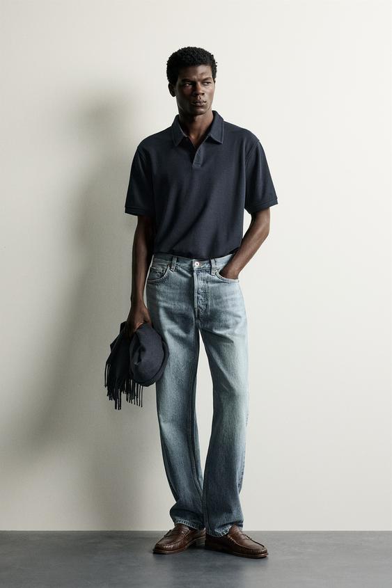 POLO REGULAR FIT ESTRUCTURA - Marino de Zara - Imagen 0