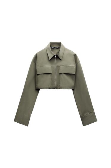 CROPPED GABARDINE SHIRT