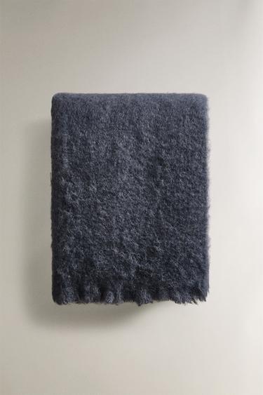 Zara WOOL BLANKET - Blue