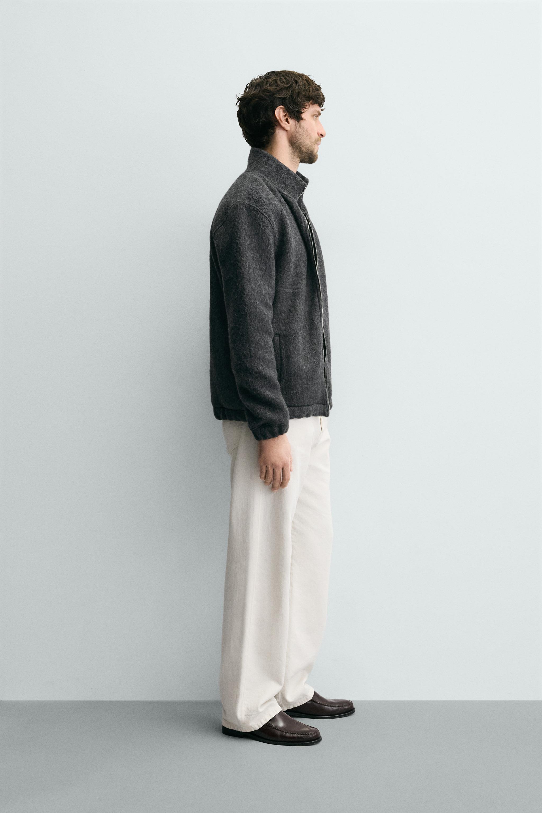 RELAXED FIT TEXTURED JACKET