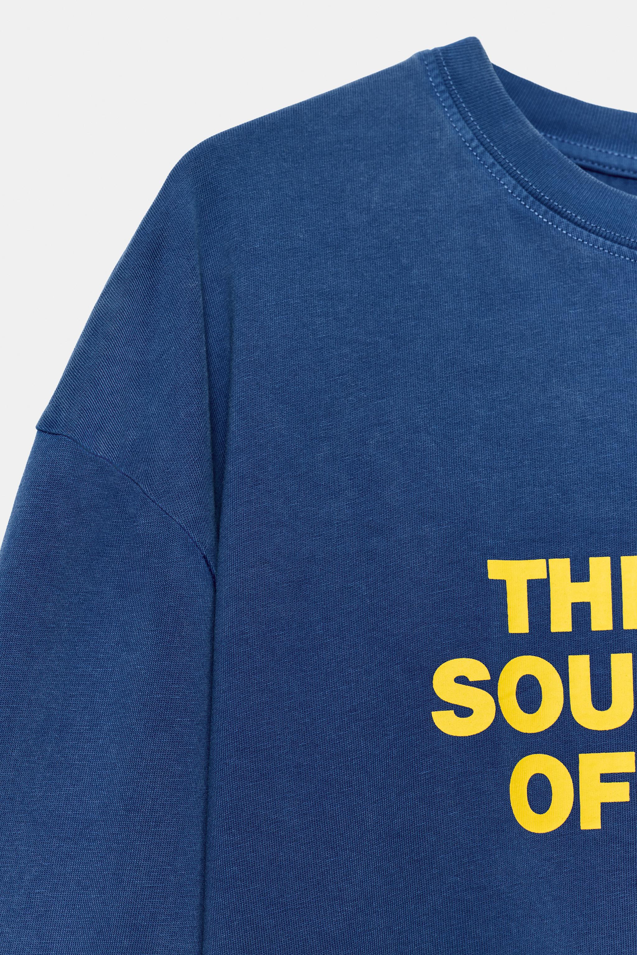 WASHED EFFECT TEXT T-SHIRT
