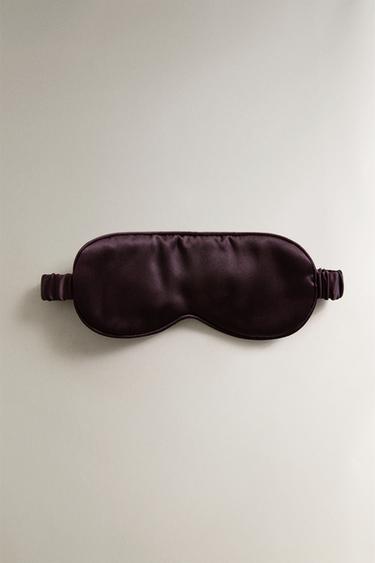 MULBERRY SILK EYE MASK - Burgundy by Zara - Image 0