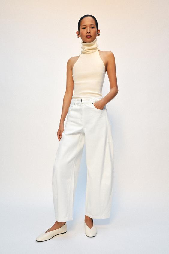 ZW COLLECTION MID-RISE ANKLE BALLOON JEANS from Zara - $79.90