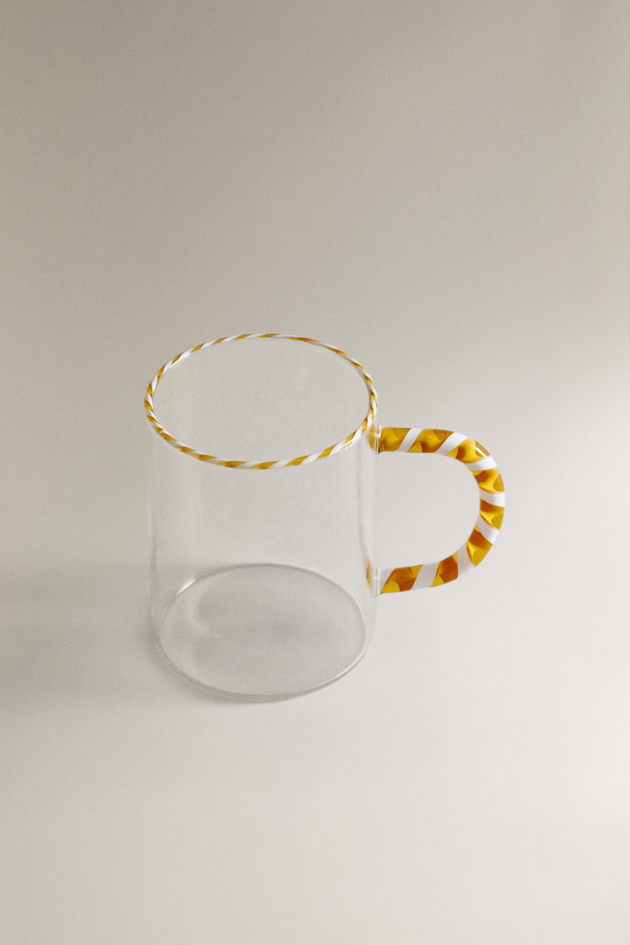 【激安大特価！】 BOROSILICATE GLASS Light - RIM COLORED AND HANDLE WITH MUG 日焼け止め