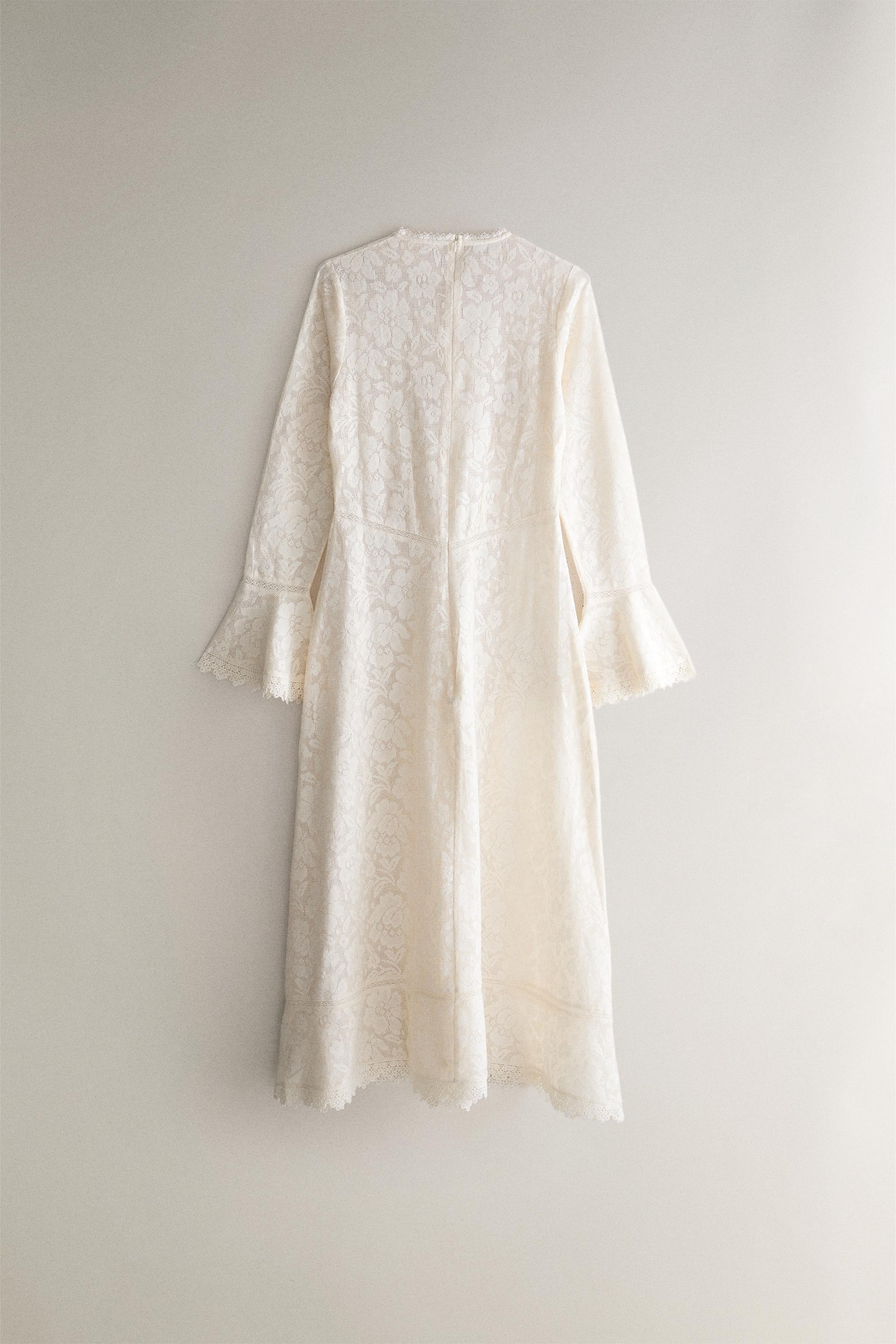 FLORAL LACE COTTON DRESS