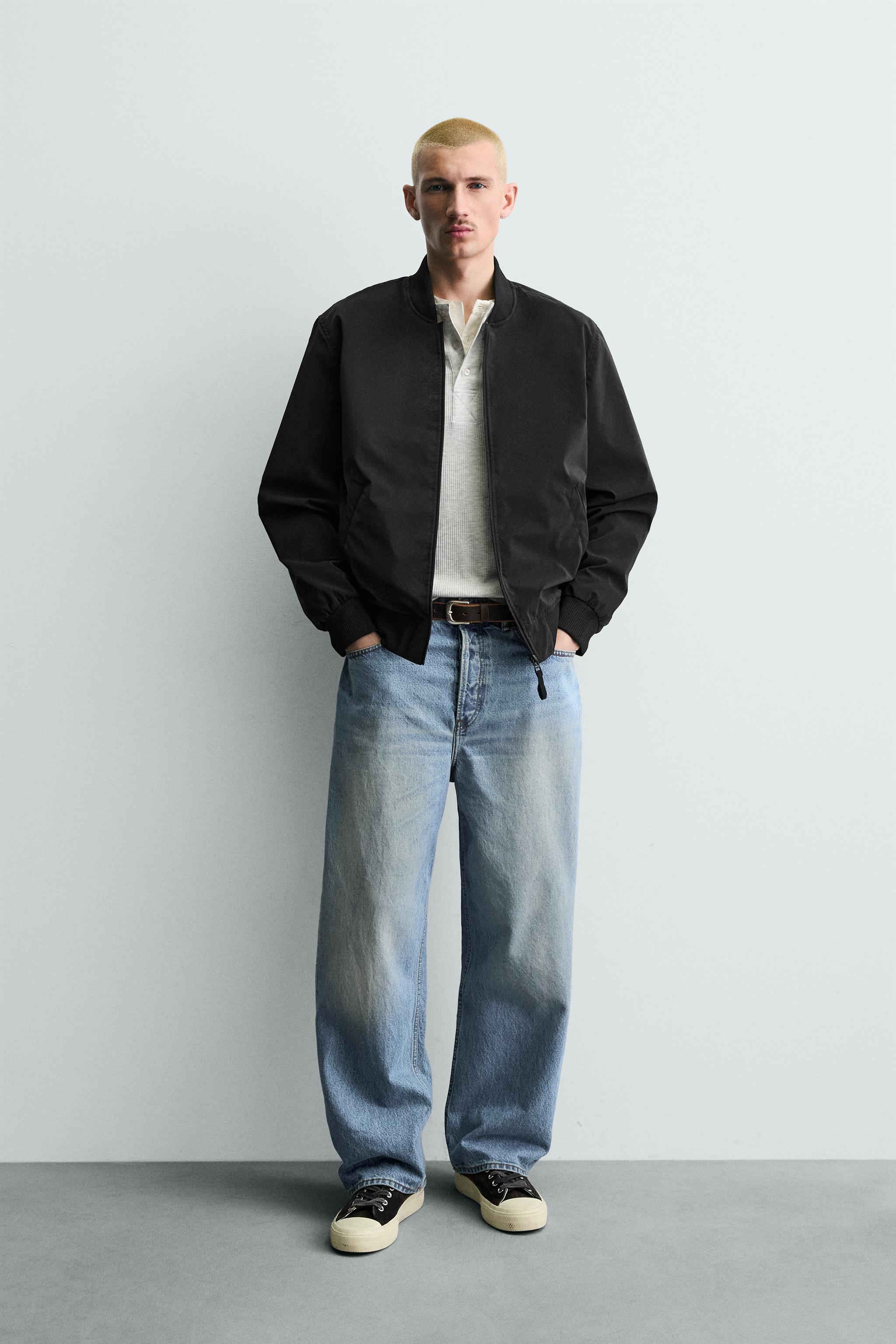 JAQUETA BOMBER TÉCNICA - Preto | ZARA Brasil