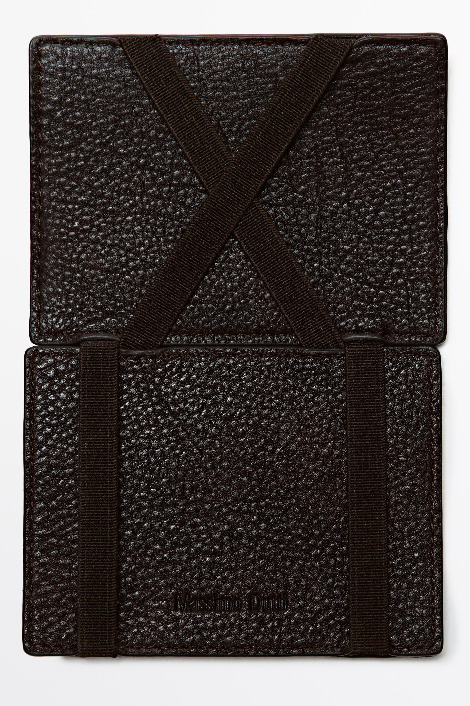 Portefeuille « magic » en cuir nappa