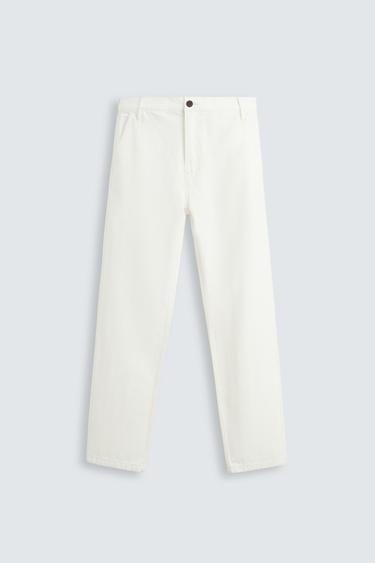 JEANS STRAIGHT FIT ESPIGA - Crudo de Zara