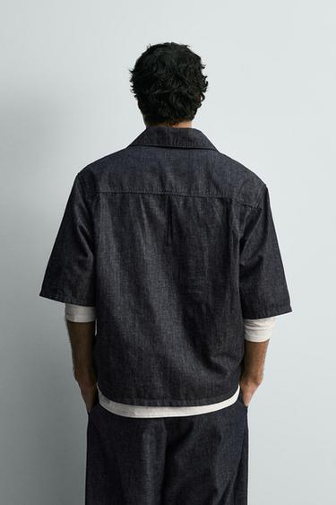CHEMISE POLO EN DENIM COUPE DÉCONTRACTÉE - Bleu / Indigo de Zara - Image 2