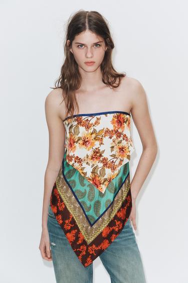 TOP PAREO REVERSIBLE ESTAMPADO - Multicolor de Zara