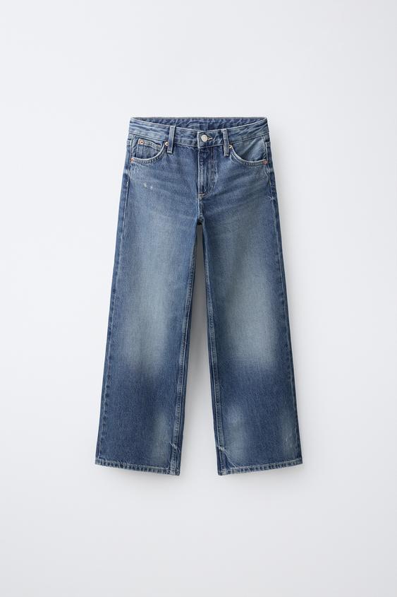 WIDE-LEG JEANS - Mid-blue de Zara - Imagen 0