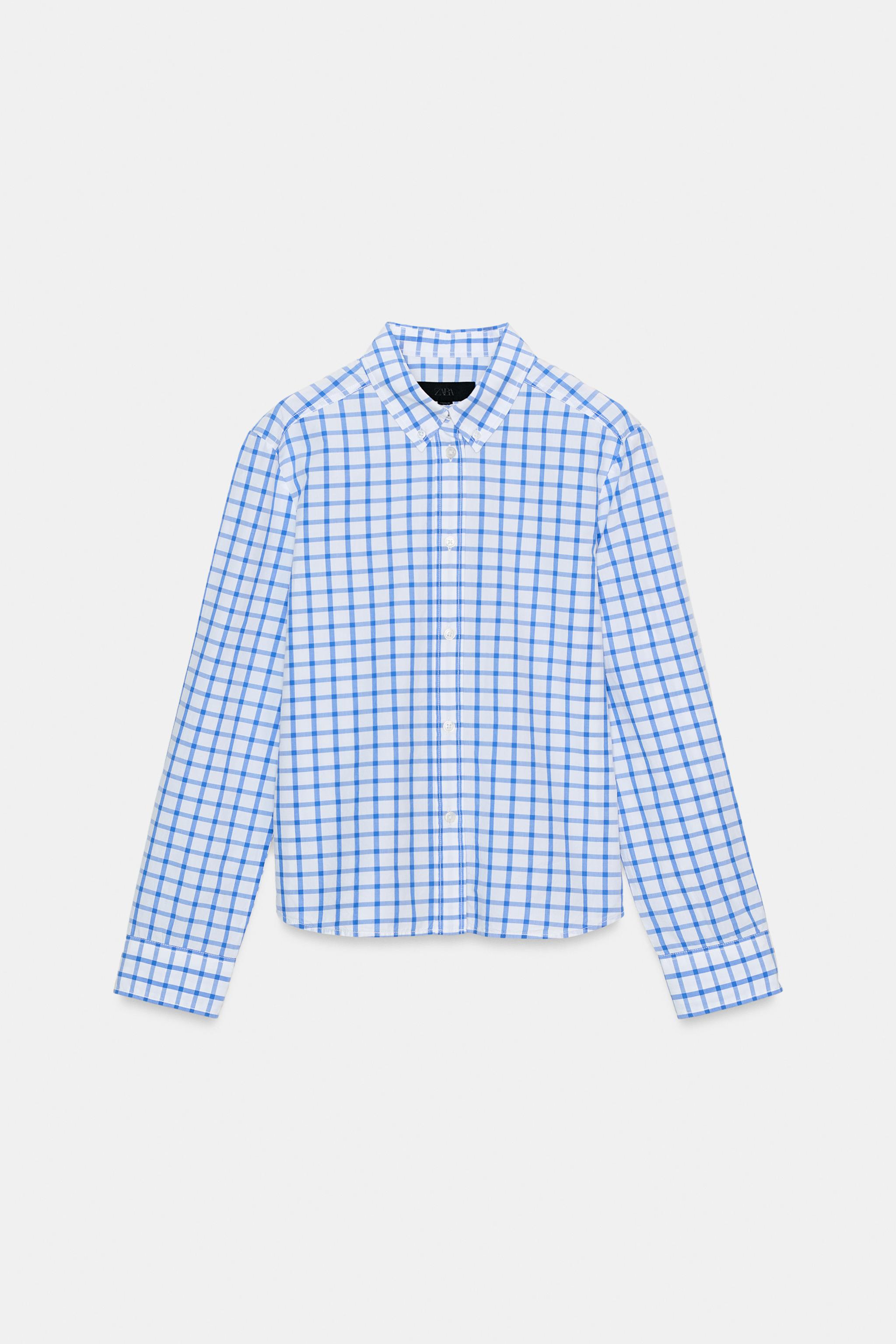 CHEMISE EN POPELINE À CARREAUX