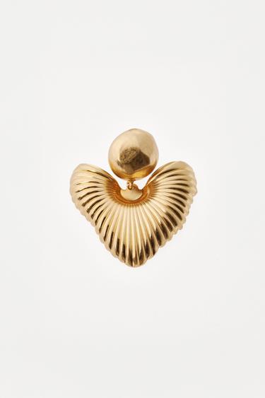 MAXI HEART BUTTON EARRINGS WILLY CHAVARRIA X ZARA - Golden by Zara - Image 1