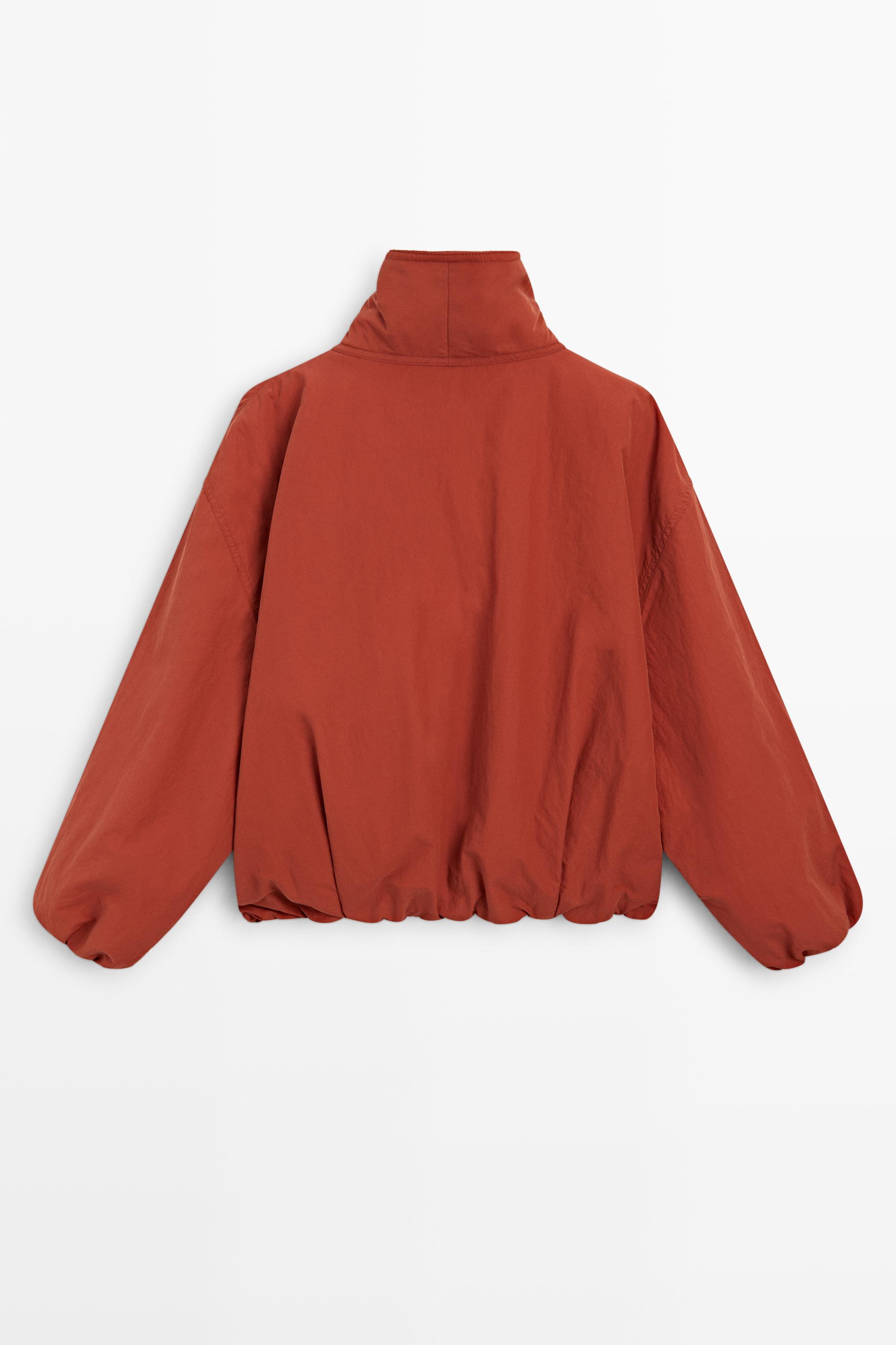 Quilted bomber jacket with side button