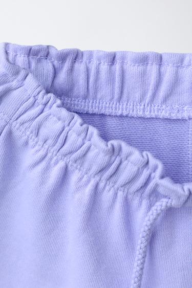 PLUSH BERMUDA SHORTS WITH RUBBERISED APPLIQUÉ - Blue / Lavender by Zara - Image 2
