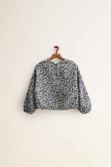 ZARA TIMELESS - FLORAL PRINT BLOUSE - Green / Blue by Zara