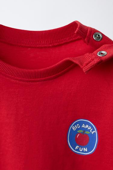 LOT DE DEUX HAUTS UNI ET IMPRIMÉ - Blanc / Rouge de Zara - Image 3