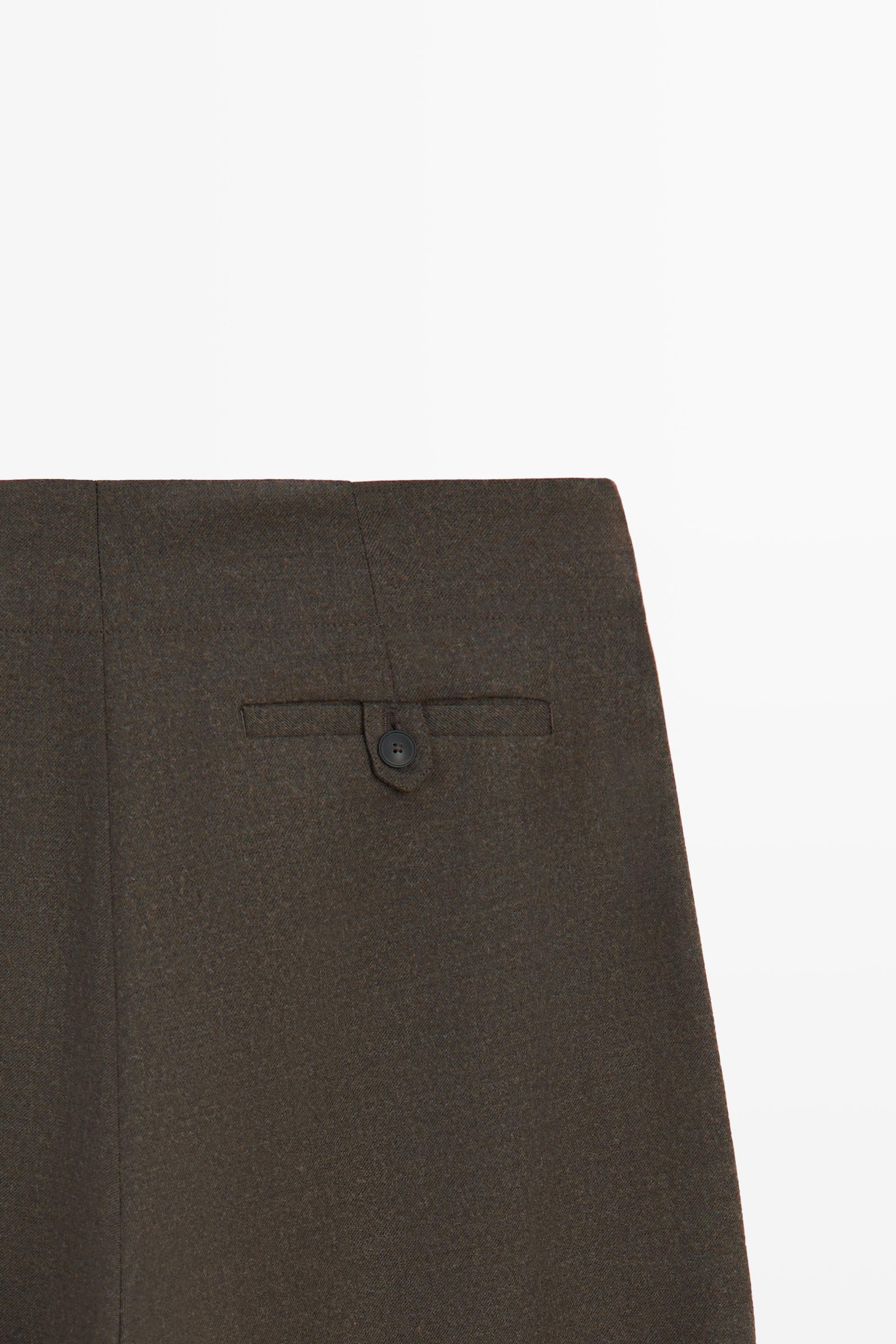 Suede flannel cargo pants