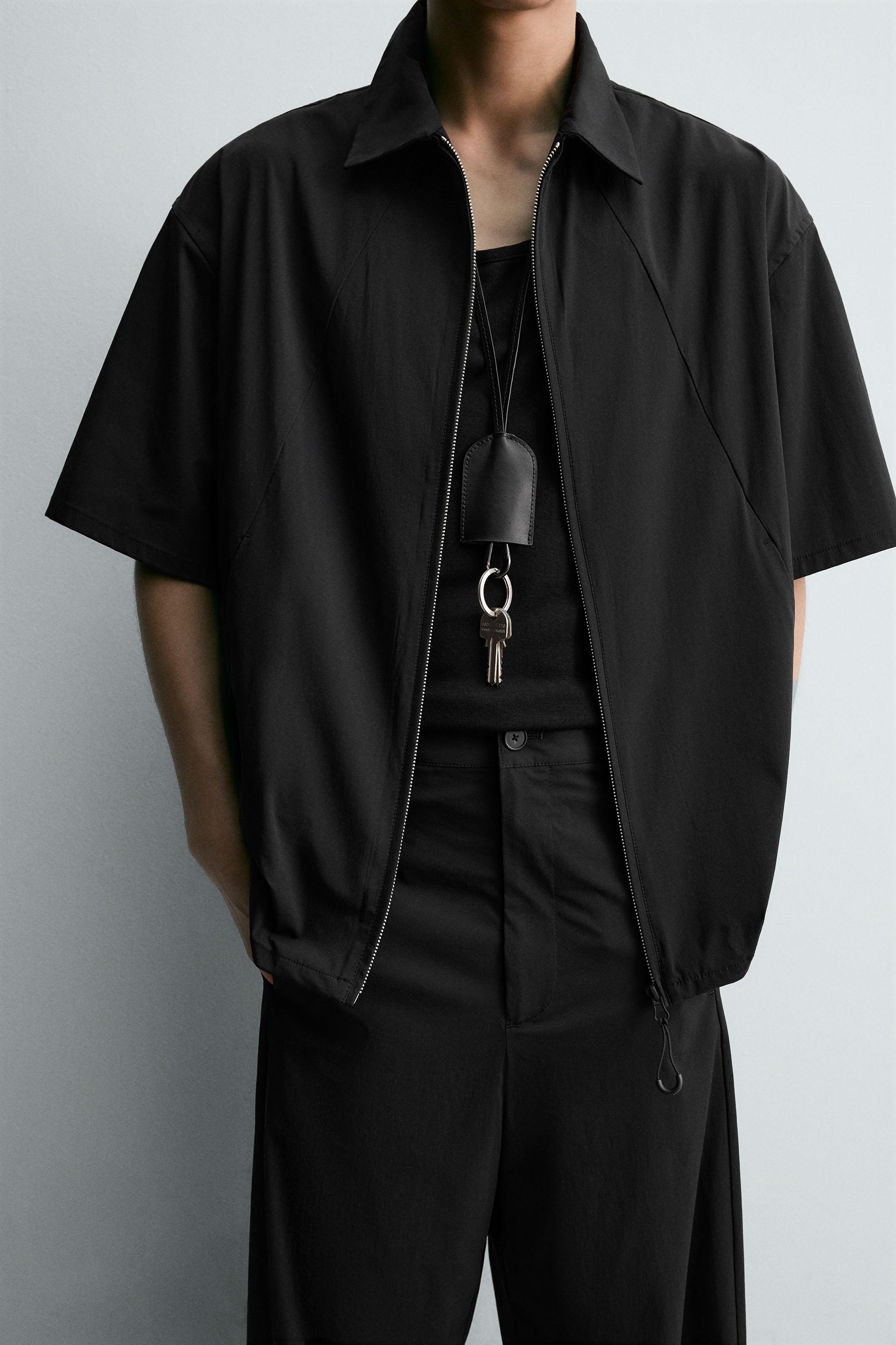 TFW49 ジッパー付きシャツ XL 黒 テクニカルジッパーシャツ - ブラック | ZARA Japan / 日本