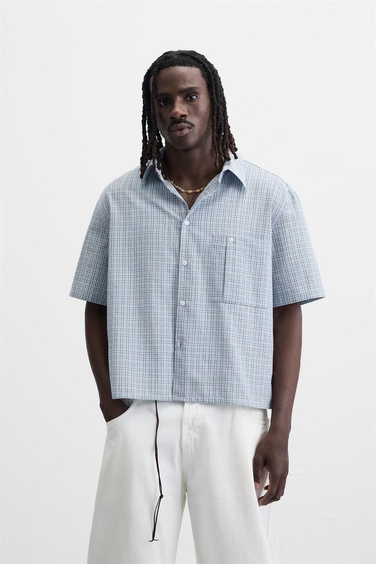 RELAXED FIT PLAID SHIRT