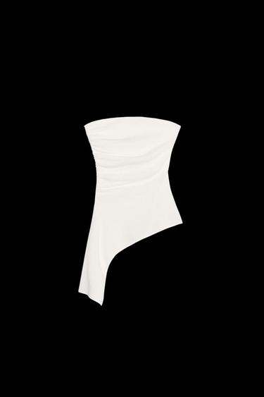 BANDEAU-TOP MIT STRUKTURMUSTER - Weiß von Zara - Bild 0
