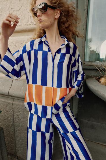 OVERSIZE STRIPED SHIRT - Multicoloured by Zara
