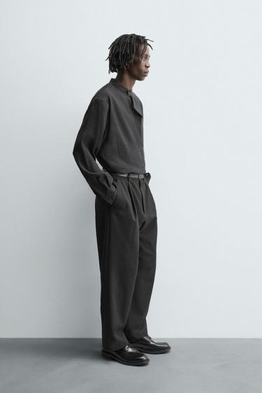 FLOWING POLO SHIRT - Black by Zara - Image 3