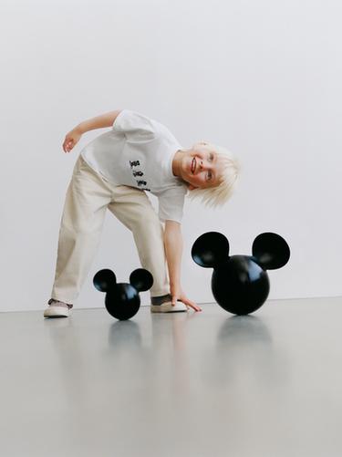 Zara MICKEY MOUSE © DISNEY EMBROIDERED T-SHIRT - White