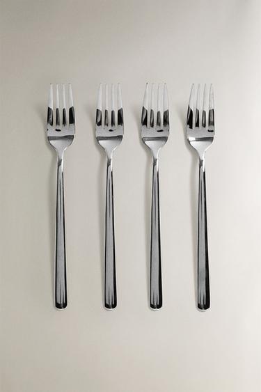 PACK OF SHINY STEEL FORKS (PACK OF 4) - Multicoloured by Zara