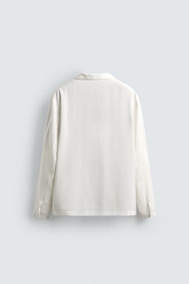 FLOWING SHIRT WITH BOW - White by Zara - Image 7