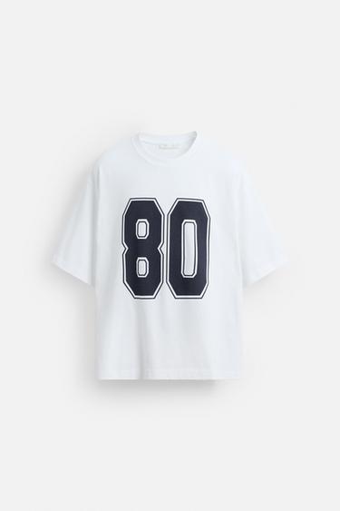 RETRO NUMBER PRINT T-SHIRT - White by Zara - Image 6