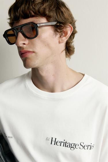 CONTRAST PRINT RELAXED FIT T-SHIRT - White by Zara