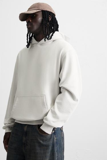 SWEAT À CAPUCHE BASIQUE - Gris perle de Zara - Image 4