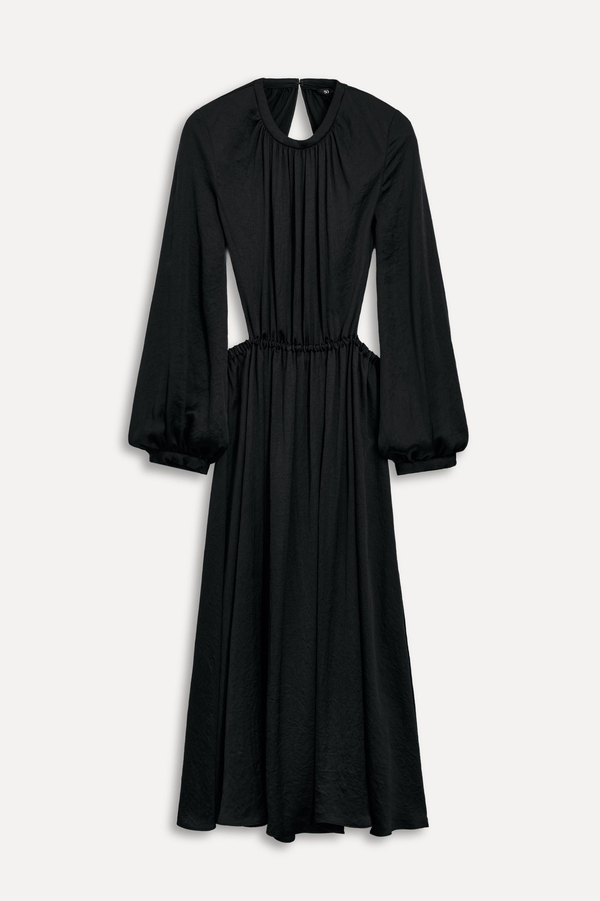 【ZARA】ドレープ オープンバック ワンピース 2180/303/800 ZARA】ドレープ オープンバック ワンピース 2180/303/800 (ZARA
