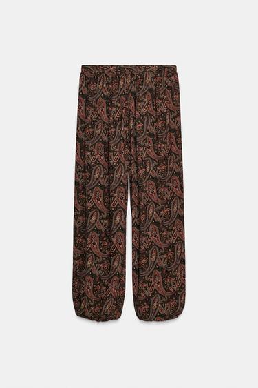 Zara PAISLEY BLOOMER PANTS ZW COLLECTION - Multicolored