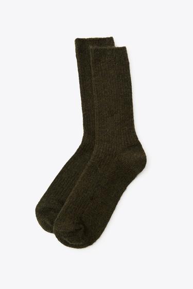 RIBBED SOCKS - Green by Zara - Image 2